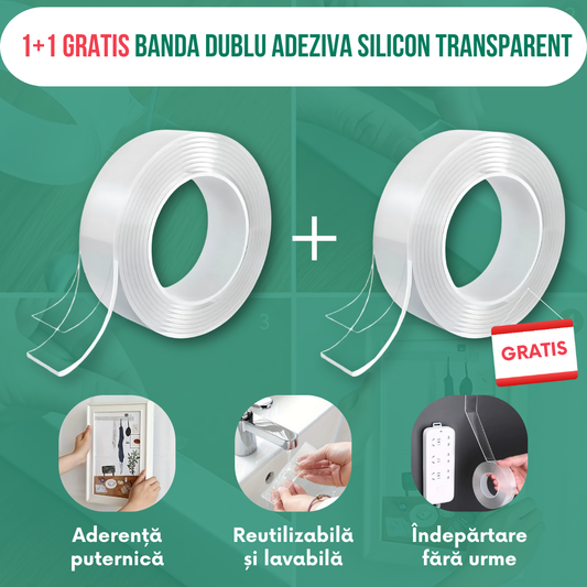 Banda Magică Cu Fața Dubla din Silicon 1+1 GRATIS
