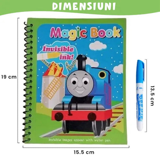 Carte de colorat cu apa Magic,8 pagini (1+1 GRATIS)