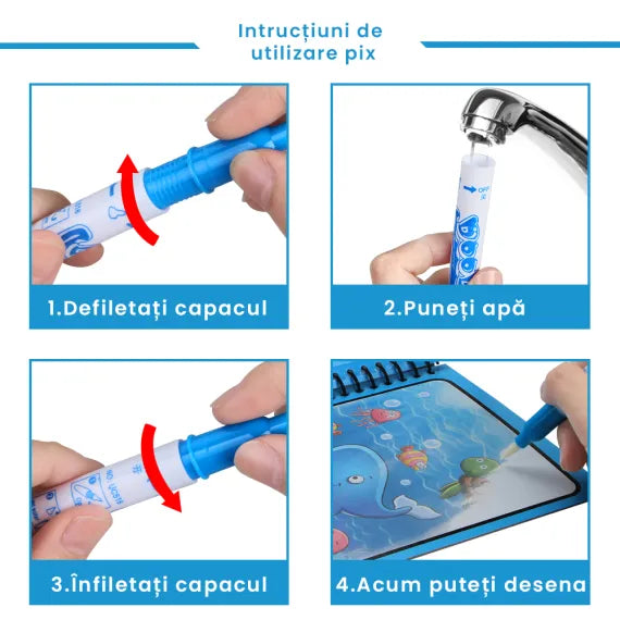 Carte Magică de Colorat cu Apă